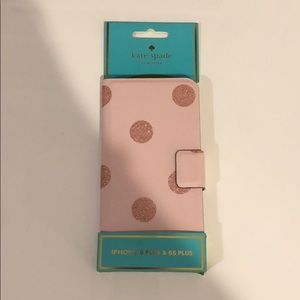 Kate Spade Pink Polkadot Folio Case